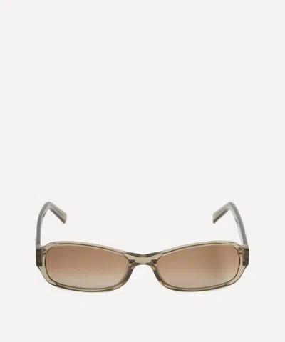 DMY BY DMY DMY BY DMY WOMEN'S JUNO TRANSPARENT OYSTER RECTANGULAR SUNGLASSES