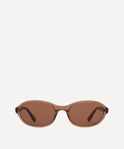 DMY STUDIOS DMY STUDIOS WOMEN'S BIBI ROUND TRANSPARENT BROWN SUNGLASSES