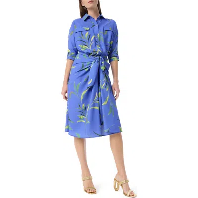 DO BY DEE OCLEPPO DO BY DEE OCLEPPO BOBBI FLORAL STRETCH COTTON MIDI SHIRTDRESS