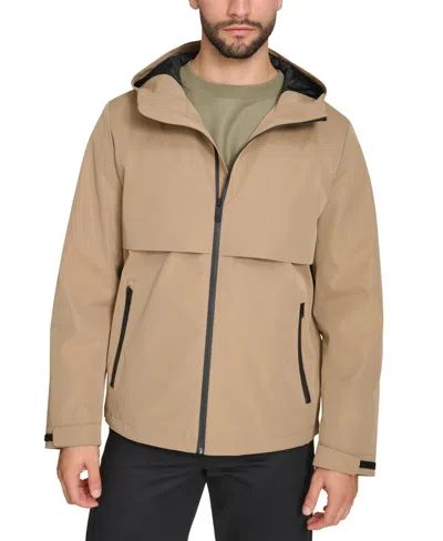 DOCKERS MEN'S HOODED RAIN JACKET