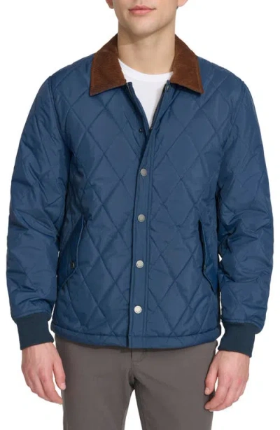 DOCKERS DOCKERS® QUILTED WATER RESISTANT CORDUROY COLLAR BOMBER