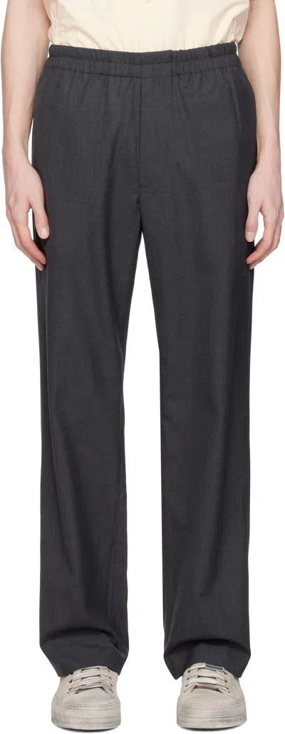 DOCUMENT GRAY ENGLISH WOOL FOUR POCKET TROUSERS