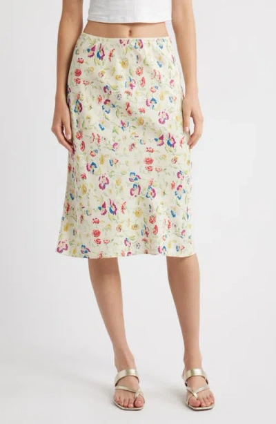 DOEN DÔEN ELOWETTE FLORAL SILK BLEND SKIRT