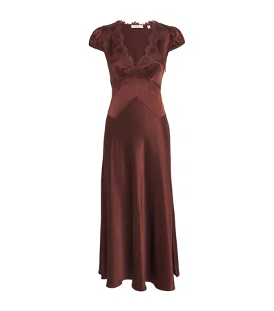 DOEN DÔEN SILK-LACE CORALINE MIDI DRESS