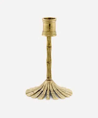 DOING GOODS DOING GOODS BRASS BAMBOO SHORT CANDLE HOLDER