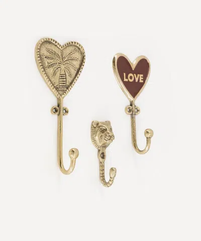 DOING GOODS DOING GOODS HOLIDAY BRASS HOOK SET