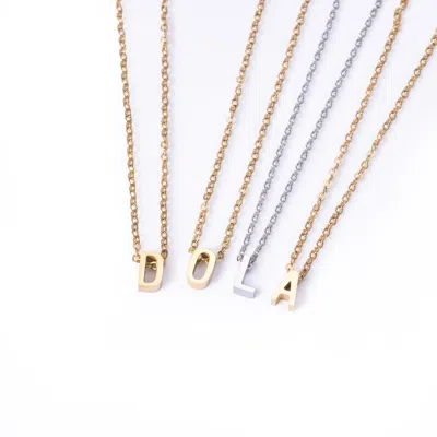 DOLÀ WOMEN'S GOLD / SILVER ABÌDÌ LETTER NECKLACE – GOLD-PLATED STAINLESS STEEL INITIAL PENDANT