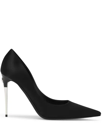 DOLCE & GABBANA 105MM POINTED LEATHER PUMPS