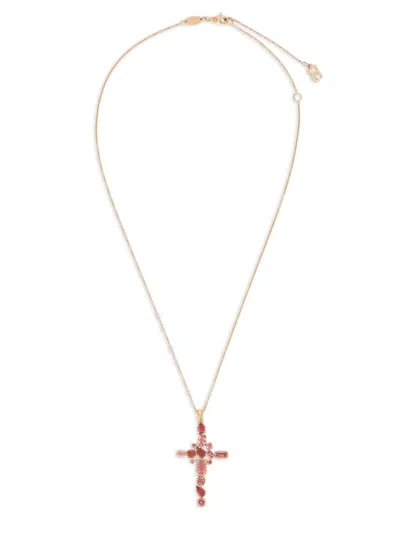 DOLCE & GABBANA 18K RED GOLD RAINBOW MONOCHROME TOURMALINE PENDANT