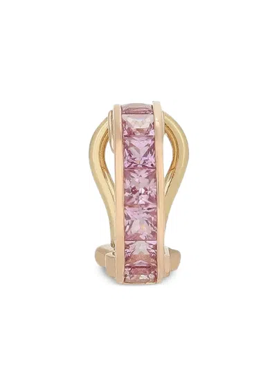 DOLCE & GABBANA 18K RED GOLD ANNA PINK SAPPHIRE EARRING