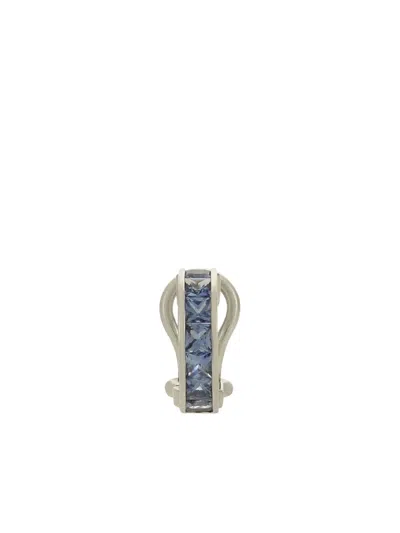DOLCE & GABBANA 18KT WHITE GOLD ANNA SAPPHIRE SINGLE EARRING