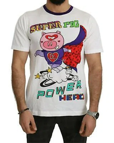 DOLCE & GABBANA DOLCE & GABBANA 2019 JAHR DES SCHWEINS T-SHIRT - T-SHIRTS - WHITE -SIZE 56