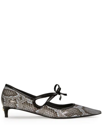 DOLCE & GABBANA DNA 30MM LEATHER RIBBON-TIE PUMPS