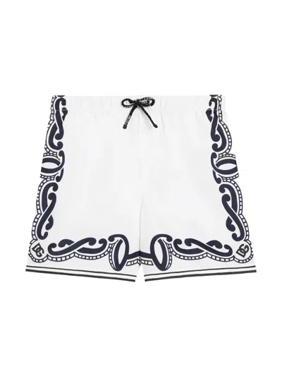 DOLCE & GABBANA BANDANA-PRINT SWIM SHORTS