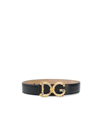 DOLCE & GABBANA DOLCE  GABBANA BAROQUE LOGO BELT