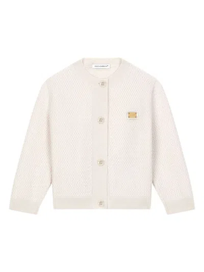 DOLCE & GABBANA BASKET-WEAVE CARDIGAN
