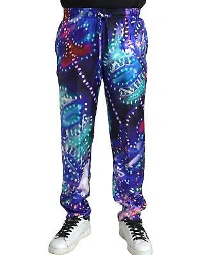 DOLCE & GABBANA DOLCE & GABBANA BEDRUCKTE JOGGINGHOSE AUS SEIDE - PANTS - MULTICOLOR -SIZE 52