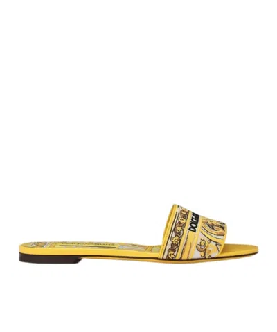 DOLCE & GABBANA DOLCE  GABBANA LOGO DETAILED SLIP-ON SLIDES
