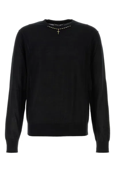 DOLCE & GABBANA BLACK CASHMERE SWEATER