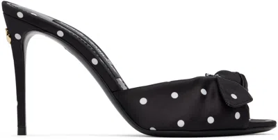 DOLCE & GABBANA BLACK KEIRA MULES