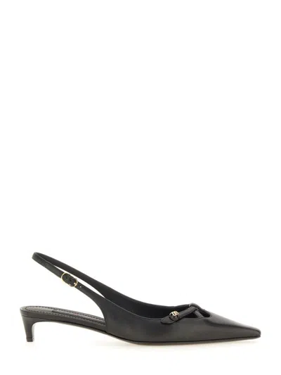 DOLCE & GABBANA DOLCE & GABBANA BLACK LEATHER PUMPS