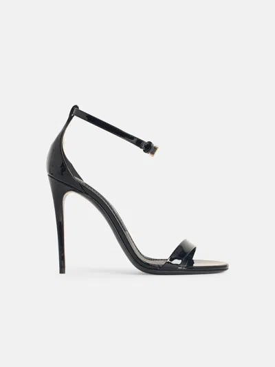 DOLCE & GABBANA BLACK LEATHER SANDALS