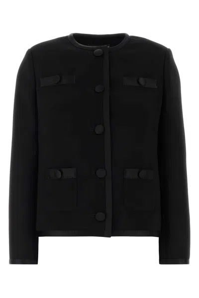 DOLCE & GABBANA DOLCE & GABBANA BLACK VIRGIN WOOL JACKET