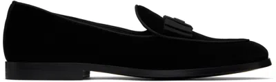 DOLCE & GABBANA BLACK VIVALDI FORMALE LOAFERS