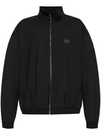 DOLCE & GABBANA BLACK WOOL BOMBER JACKET