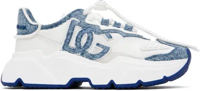 DOLCE & GABBANA BLUE & WHITE DAYMASTER SNEAKERS