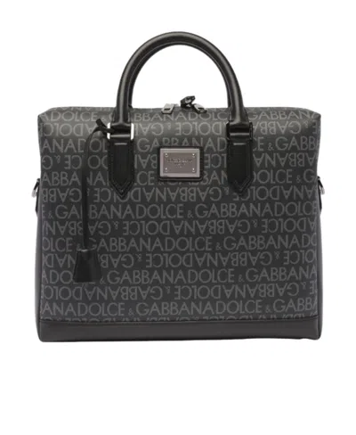 DOLCE & GABBANA DOLCE  GABBANA LOGO PLAQUE MEDIUM BRIEFCASE