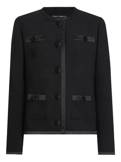 DOLCE & GABBANA BUTTON-FASTENING JACKET