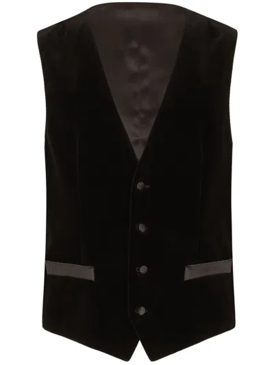 DOLCE & GABBANA BUTTONED SLEEVELESS JACKET