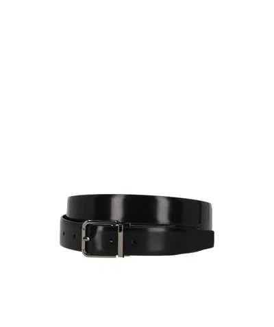 DOLCE & GABBANA DOLCE  GABBANA LOGO ENGRAVED BELT