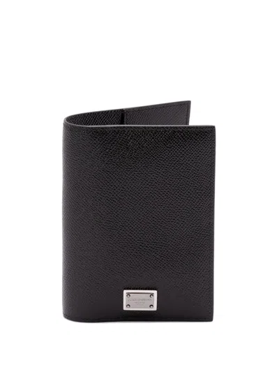 DOLCE & GABBANA DOLCE & GABBANA CALF LEATHER PASSPORT HOLDER