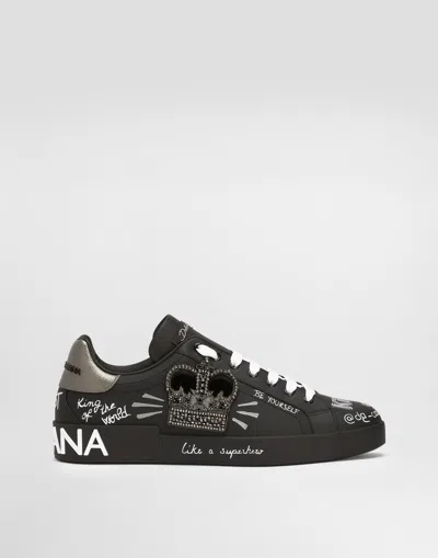DOLCE & GABBANA CALFSKIN PORTOFINO SNEAKERS