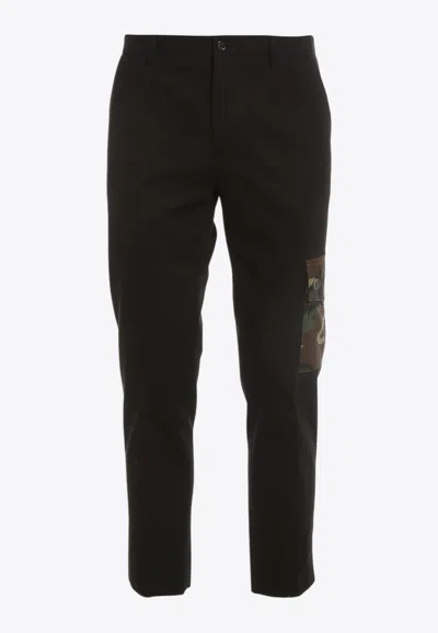 DOLCE & GABBANA CARGO PANTS WITH CAMEO POCKETS