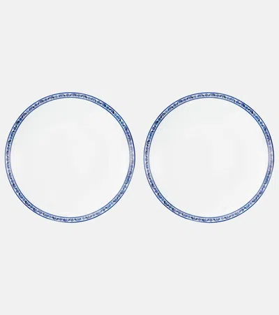 DOLCE & GABBANA CASA BLU MEDITERRANEO 2 PORCELAIN DINNER PLATES