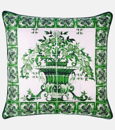 DOLCE & GABBANA CASA SMALL PRINTED SILK TWILL CUSHION
