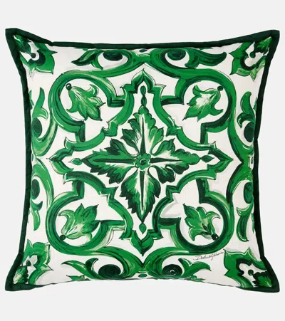 DOLCE & GABBANA CASA SMALL SILK CANVAS CUSHION