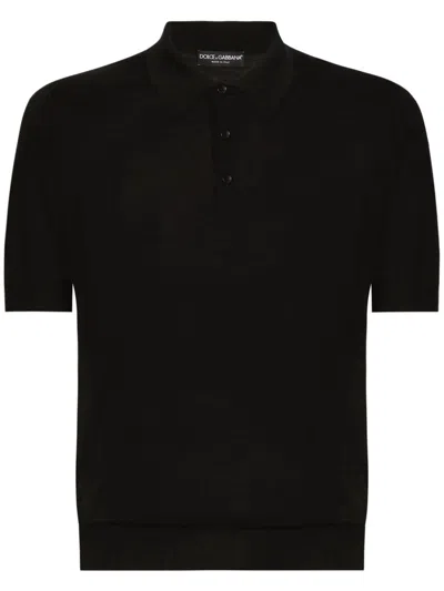 DOLCE & GABBANA FINE-KNIT POLO SHIRT