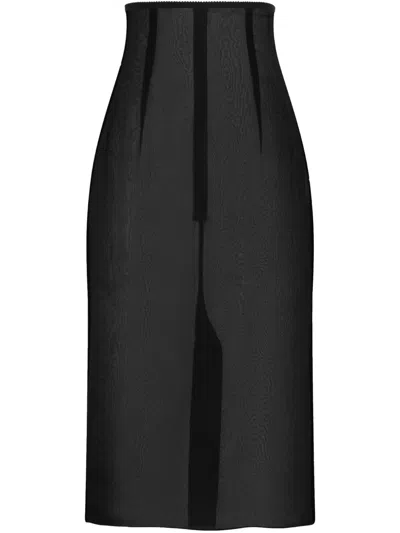 DOLCE & GABBANA CHIFFON MIDI SKIRT