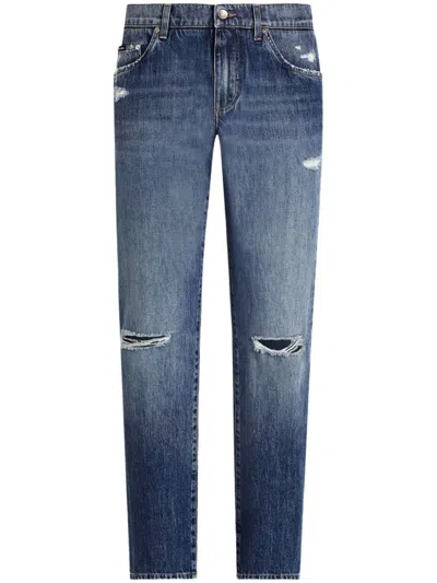 DOLCE & GABBANA CLASSIC COTTON JEANS WITH TAG WITH ABRASIONS