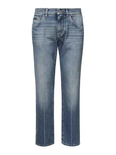 DOLCE & GABBANA CLASSIC FIVE-POCKET COTTON JEANS MODEL