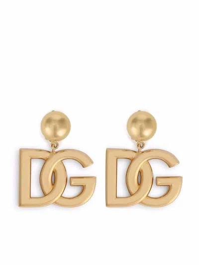 DOLCE & GABBANA CLIP EARRINGS WITH DG LOGO