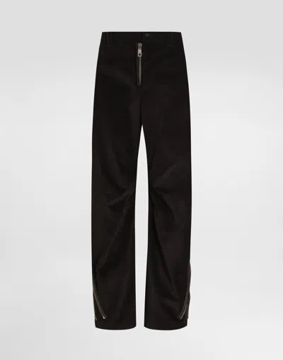 DOLCE & GABBANA CORDUROY CARGO TROUSERS