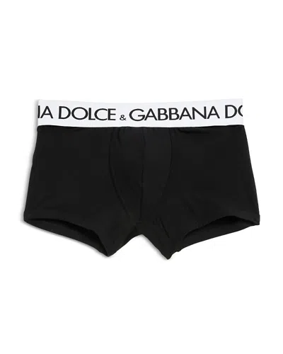 DOLCE & GABBANA COTTON BLEND LOGO WAISTBAND BOXER BRIEFS