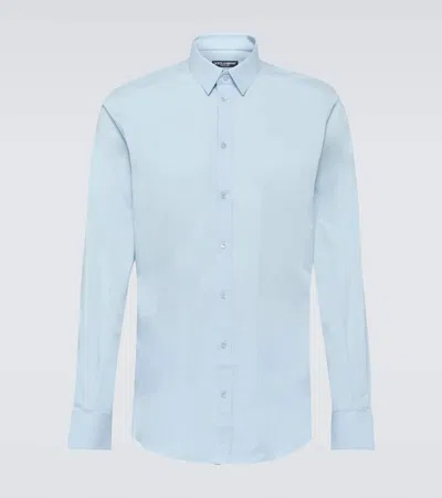 DOLCE & GABBANA COTTON-BLEND POPLIN OXFORD SHIRT