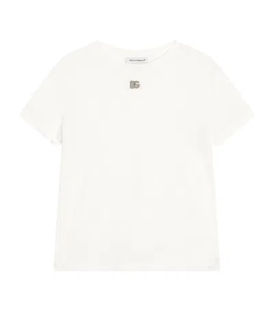 DOLCE & GABBANA COTTON EMBELLISHED T-SHIRT