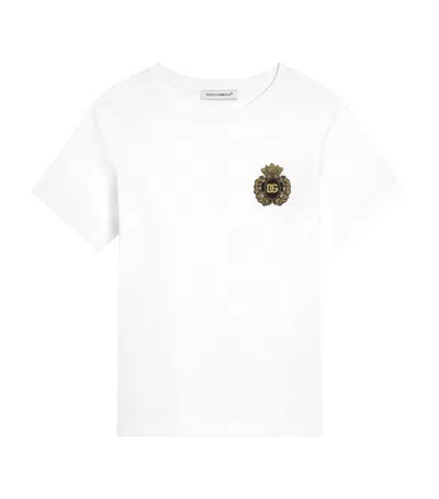 DOLCE & GABBANA COTTON LOGO-PATCH T-SHIRT